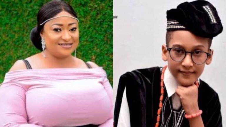 Meet Richmond, The Handsome Son of Actress, Ronke Oshodi Oke (Photos)