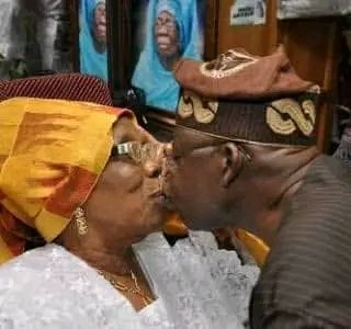 Bola Tinubu kiss Mother