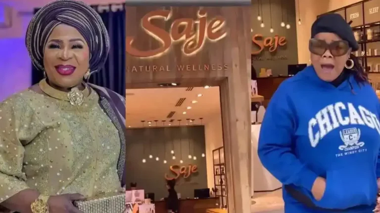 “I Never Believe What I’m Seeing, She Don Go Far“ – Bimbo Oshin Surprise As She Storms Madam Saje New Store In Canada Worth Over 100million Naira (Watch)