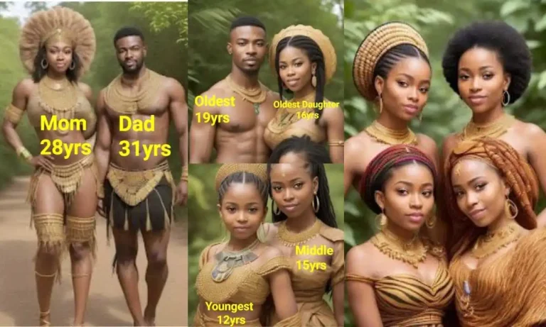 Meet The Youngest Family In Africa, The Father Is 31-Year-Old, The Mother Is 28-Year-Old, They Have 4 Grown-Up Children (Photos)